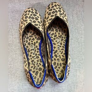 Leopard print Rothy’s flats, size 7.5.